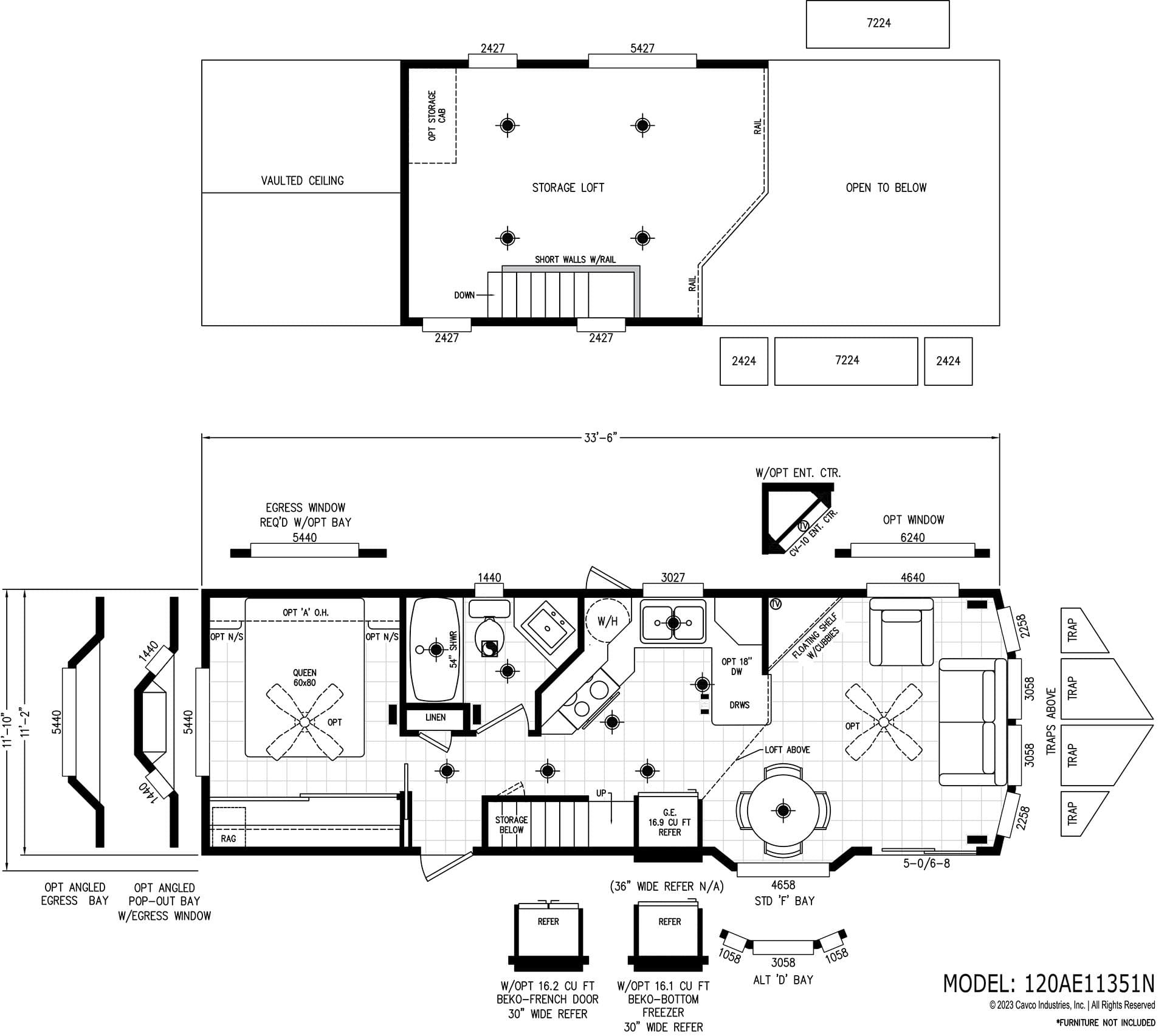 Alpine lofts al11351n floor plan home features
