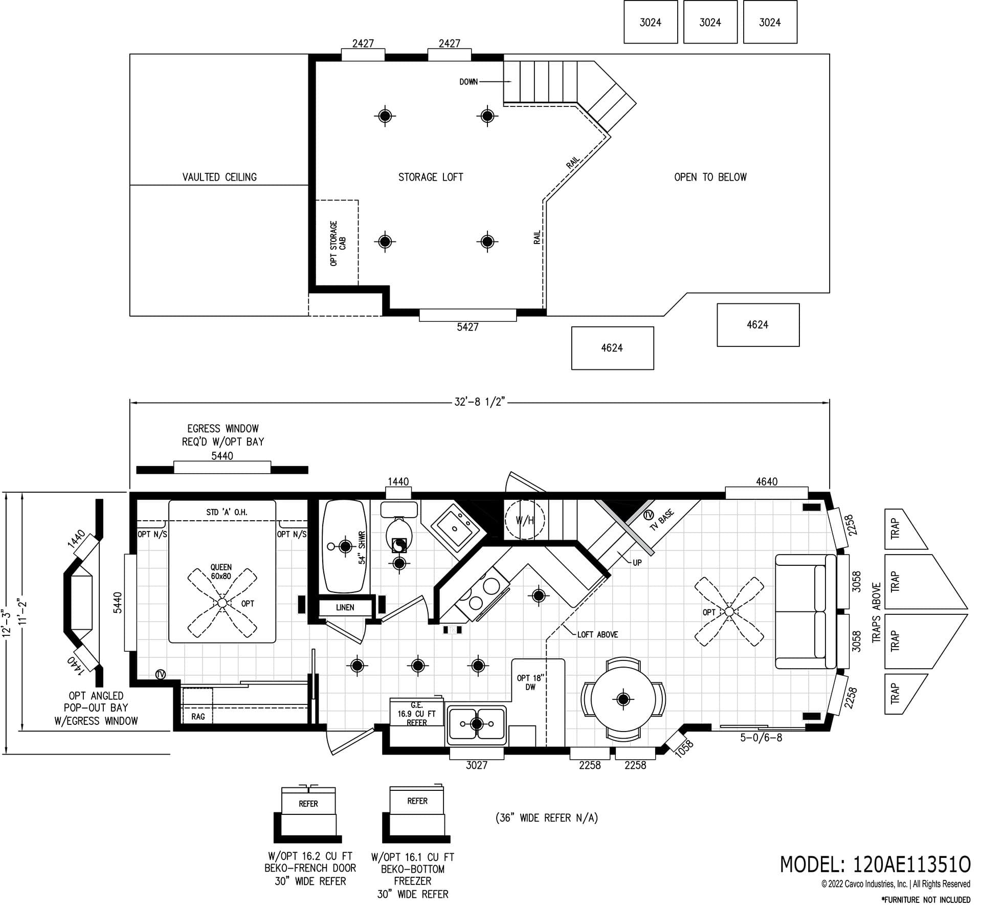 Alpine lofts al11351o floor plan home features