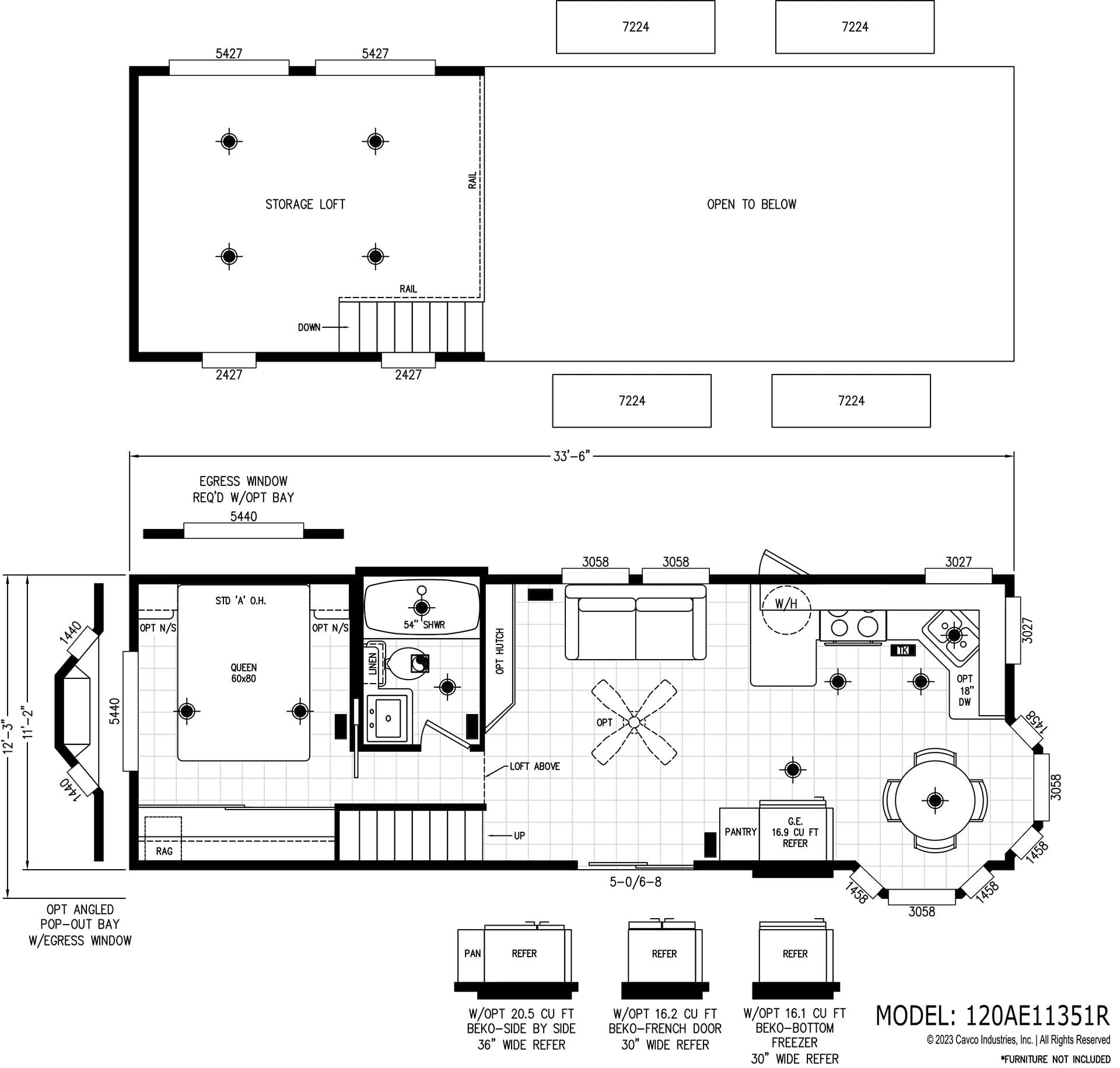 Alpine lofts al11351r floor plan home features