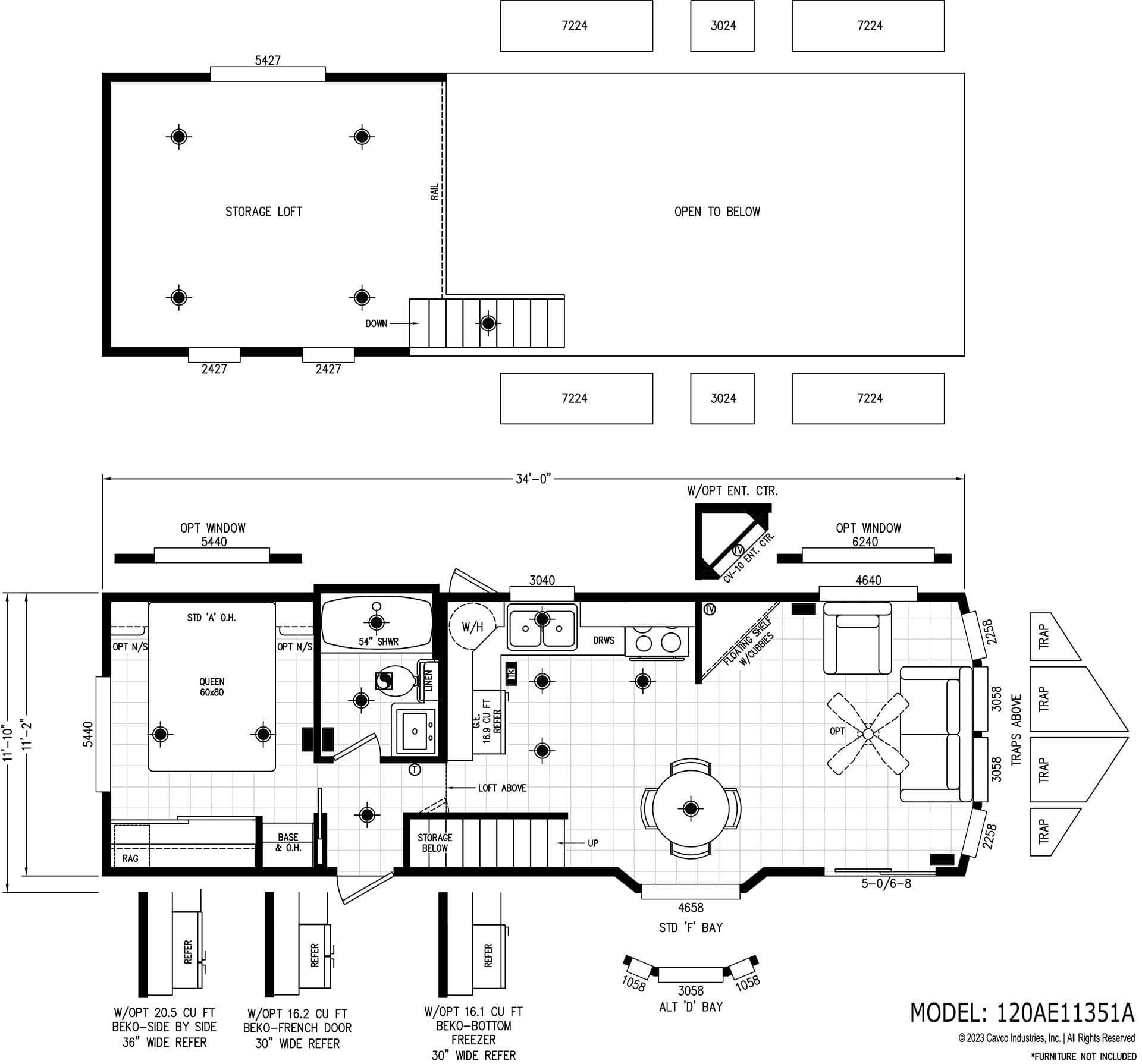 Alpine lofts al11351a floor plan home features